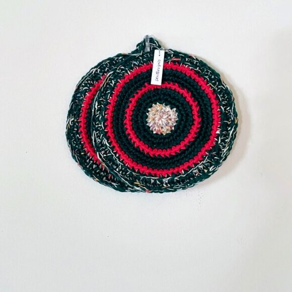 Dress Shape Dish Towel, Crochet Pot Holder, Crochet Set Towel Potholder - Picture 3 of 13